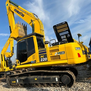 รถขุดไฮดรอลิกแบบตีนตะขาบ Komatsu PC220 มือสอง ราคาถูก รุ่นปี 2023 น้ำหนัก 22 ตัน พร้อมเครื่องยนต์ มอเตอร์ เกียร์ ปั๊ม มาตรฐาน CE/EPA ขาย - Product Image 2