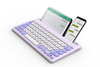 Teclado Ergonómico Inalámbrico Multidispositivo con Interfaz RF, Ultrafino, Tamaño Completo, Soporte para Tablet, Combo de Ratón y Alfombrilla, para Teléfono/Mac - En Stock