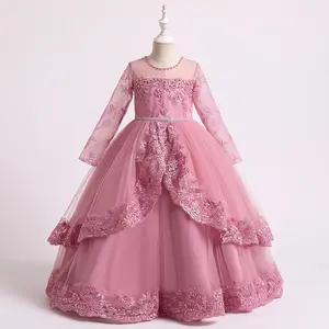 MQATZ 2023, оптовая продажа, детское платье для девочек, платье с длинным рукавом для девочек 7 лет