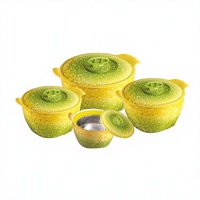 Chauffe-plat écologique de qualité alimentaire en plastique PP multicolore, isolé thermiquement, avec intérieur en acier inoxydable, pour maintien au chaud des aliments