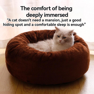 Hot Sale Factory Direct Großhandel 40cm-100cm Plüsch Hunde bett Donuts Rundes Nest Weiches Katzen nest Luxus Flauschiges Haustier bett Katzen zwinger - Product Image 5