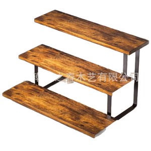 Nuevo expositor multinivel de hierro y madera para exhibición transfronteriza, estantería escalonada para cajas sorpresa, expositor de figuras de escritorio - Product Image 4