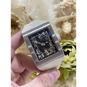 Reloj Mecánico Automático 1602 Clásico para Hombre, de Lujo, de Alta Calidad, Plateado, con Tourbillon, Resistente al Agua y a los Golpes, con Correa de Caucho - Product Image 1