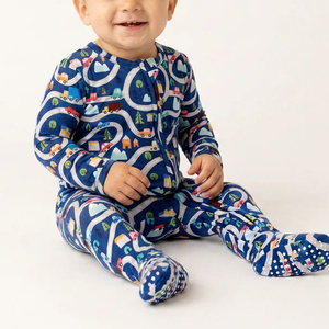 Pijama de Bambú Orgánico para Bebé, Mono con Cierre, <span class=keywords><strong>Ropa</strong></span> Ecológica para Bebé, Pijama con Cierre Bidireccional para Recién Nacido - Product Image 2