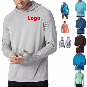 Sublimierte Kleidung Sun Uv Protected Fishing Performance Shirt Kapuzen fischen Langarmhemd mit Daumenloch 100% Polyester - Product Image 1