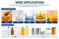 Machine de remplissage et de scellage à 6 têtes pour liquides (eau pure, huile d'olive, savon liquide pour les mains, miel) avec pompe magnétique à rotor en plastique, Dubaï