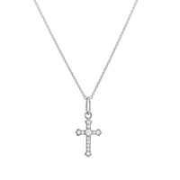 Collier croix à breloques en argent sterling Collier en argent sterling 925 Bijoux de déclaration Bijoux de mode Collier de nouvelles tendances