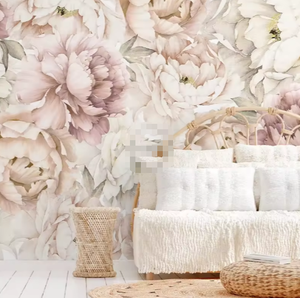 Pembibitan Pastel Peony cat air bunga untuk anak perempuan Wallpaper Mural - Product Image 2