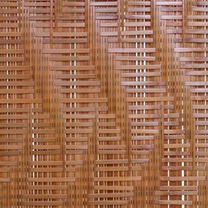 Bamboo Woven Mat Abstract Pattern Rectangle Wall Decor Indoor Hand Wash Crafted - Product Image 4