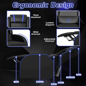 Fabrikpreis Sofas Ergonomischer Premier-Komfort Massage-Wohnzimmersessel Einzelner Relaxsessel Gamer-Sofa Gaming-Sessel - Product Image 5