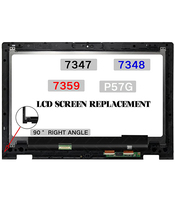 شاشة لمس LED LCD عالية الدقة مع إطار لهاتف ديل إنسبايرون 13 7348 7347 P57G