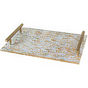 Bandeja de Servicio Elegante para Comida y Bebidas, Bandeja para Café, Decorativa, Ideal para Fiestas, Hogar, Restaurantes y Hoteles - Product Image 2