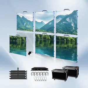 3D Stage Curved Led Background With Video Processor P3.91/P4.81 Led Display Screen 500x500...