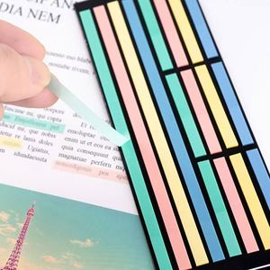 Assorted Multi-Color Long Strip Self-Adhesive Sticky Tabs <b>Memo</b> <b>Pads</b> Set 6 Themed Palettes Hanging Hole Card Packaging Page - Product Image 5