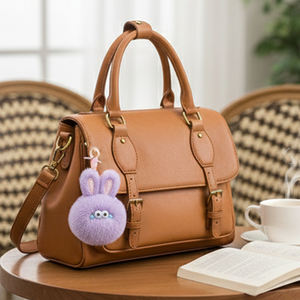 Porte-clés en peluche personnalisé en fausse fourrure <span class=keywords><strong>de</strong></span> vison <span class=keywords><strong>Kawaii</strong></span>, motif elfe Soot Sprite coquille Saint-Jacques, avec chaîne colorée, pour sac d'étudiant et cadeau <span class=keywords><strong>de</strong></span> couple, vente en gros - Product Image 2