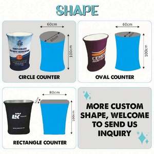 Mesa de Exhibición Plegable Portátil con Marco de Aluminio Rectangular, Ligera, de Diseño Moderno, para Ferias Comerciales y Promociones - Product Image 3