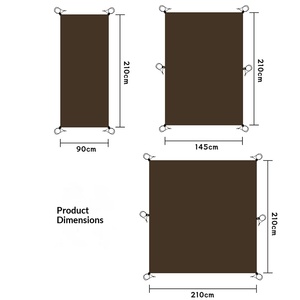 Outdoor Picnic Mat 90x210cm 145x210cm 210x210cm Brown Water Resistant Lightweight Rectangular Folding Mat - Product Image 1