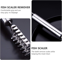 Écailleur de poisson multifonctionnel en acier inoxydable robuste et écologique, râpe et grattoir pour le nettoyage des fruits de mer, personnalisable