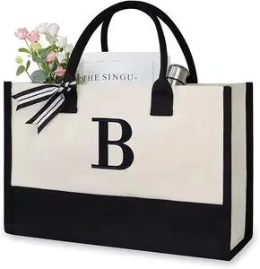 Hot Selling Custom Logo Canvas Bag Eco-Friendly Hand bags Ladies Luxury New Design Grocery Reusable Tote Shopping Jute Bags