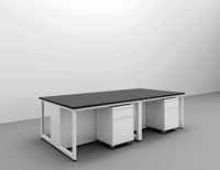 Meubles de laboratoire de haute qualité, surface en résine époxy, plan de travail en acier laminé à froid, table d'expérimentation pour étudiants pour l'école
