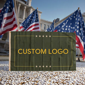 Рекламные недорогие односторонние флаги из полиэстера с двусторонней печатью логотипа и баннером - Product Image 3