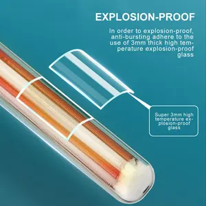 Toptancı dalgıç akvaryum ısıtıcı patlamaya dayanıklı kuvars tüpler hızlı ısıtma balık ısıtıcı çift sıcaklık kontrolü ile