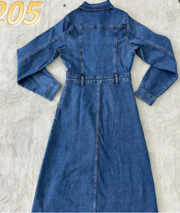 Yeni Custom Made Denim rahat elbise yüksek kalite kadınlar OEM Denim kısa elbise toptan 2024 - Product Image 4