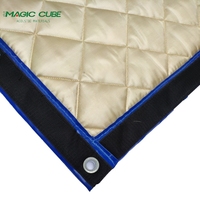 Bâche acoustique insonorisante industrielle MQ en PVC, densité 8 kg/m², isolation phonique 17-28 dB, temporaire