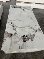 Panneau mural en PVC imitation marbre UV moderne, résistant aux taches, pour les murs des bâtiments de bureaux