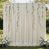 Rideaux de fond marron infroissables pour fêtes, mariages, baby showers, anniversaires, décorations de fond personnalisables