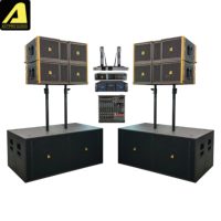 Ensemble de haut-parleurs actifs AS210 Line Array à deux voies passifs avec crossover, deux enceintes de 10 pouces, et caisson de basses actif AS28