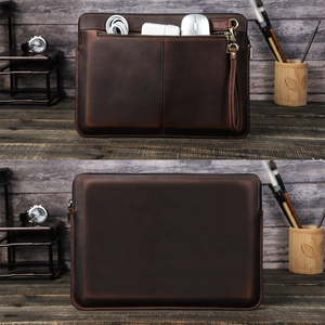 Funda Protectora de Piel Genuina para Laptop Apple, Portátil, de Viaje, con Interior Impermeable de Piel de Vaca, para el Nuevo MacBook Pro 14, Venta al Por Mayor - Product Image 4
