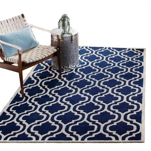 Tapis et carpettes de salon en laine jacquard tuftée à la main, imperméables et à poils coupés - Product Image 4