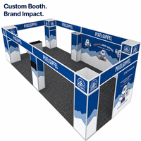 Stand d'exposition modulaire en aluminium de grande taille DETIAN, impression par transfert thermique, stand d'exposition personnalisé, vente en gros en usine