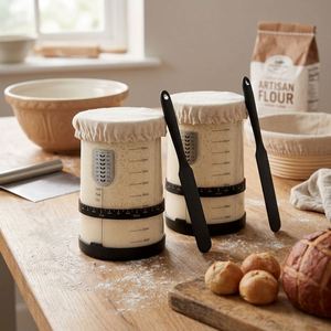 Stock Jar, Premium Pro Starter <b>Kit</b> Sourdough Bread Baking Supplies,Glass Container With Lid - Product Image 1