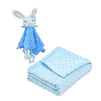 Ensemble cadeau pour bébé, couverture en tricot pour nourrissons, serviettes et couvertures, peluche pour dormir, ensemble de literie pour bébé