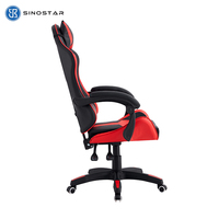 Fauteuil de jeu ergonomique moderne et abordable, inclinable, réglable en hauteur, pivotant à 360 degrés, en cuir PU, avec structure en acier, pour la maison