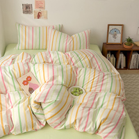 Parure de lit 3 pièces 100 % coton 200 fils/cm² – Housse de couette et draps en coton – Tailles Queen et King – Vente en gros pour la maison et l'hôtellerie