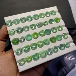 Piedras preciosas facetadas de fluorita verde en forma ovalada para la fabricación de joyería, precio al por mayor. - Product Image 2