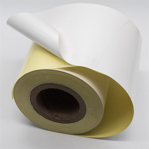 Rouleau de papier auto-adhésif 75 g/m² avec revêtement <span class=keywords><strong>miroir</strong></span> pour étiquettes de masquage, adhésif activé par l'eau et thermofusible, simple face - Product Image 5