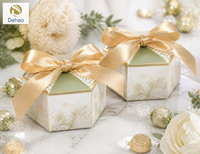 Boîte cadeau hexagonale personnalisée avec logo, pliable, en carton rigide, emballage de luxe pour cosmétiques et parfums