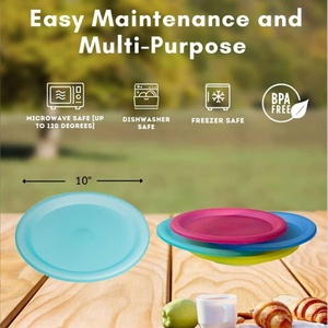 Assiettes à dessert en plastique tendance de haute qualité <span class=keywords><strong>Assiette</strong></span> <span class=keywords><strong>jetable</strong></span> réutilisable robuste Assiettes de fête de mariage noires allant au micro-ondes - Product Image 6