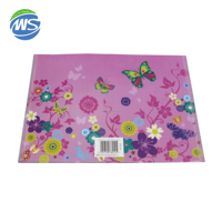 Pochette de classement A4 transparente en PVC/PP étanche avec bouton-pression pour documents scolaires