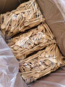 Mini cucchiaio di bambù personalizzato con Logo personalizzato cucchiaio di bambù piccolo cucchiaio di bambù <span class=keywords><strong>per</strong></span> immersione <span class=keywords><strong>miele</strong></span> Dessert - Product Image 2