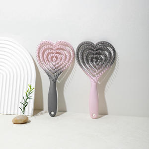 Peigne et brosse à cheveux imperméables en forme de cœur de la série Montagnes de brume rose Rowsenhoo CYF3442 pour salon de coiffure - Product Image 4