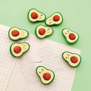 Goma de Borrar Creativa con Forma de Aguacate Kawaii para Lápiz, Artículos de Papelería para Estudiantes, Suministros Escolares y de Oficina, Regalo para Niños - Product Image 5
