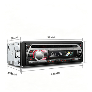 Lecteur CD DVD portable universel 12V 1DIN pour voiture, MP3 MP4 VCD, autoradio stéréo, USB, TF, radio FM, Bluetooth, mains libres pour tableau de bord - Product Image 1