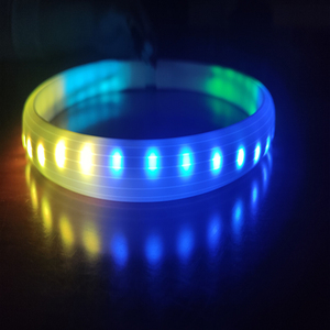 Collar de perro LED recargable USB tipo C Collar de flash RGB de silicona arcoíris con luces - Product Image 2