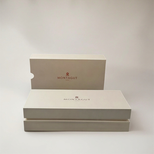 Boîte cadeau de luxe en carton avec couvercle et base en papier texturé, impression personnalisée - Product Image 2