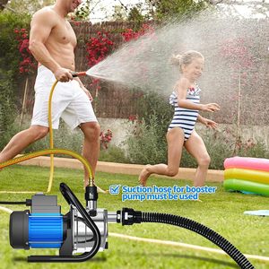 1.2Hp 1500Gph Electric Portable Garden Pressure <b>Booster</b> <b>Pump</b> 110V Stainless Steel Self Priming <b>Water</b> <b>Pump</b> For Home Use - Product Image 1